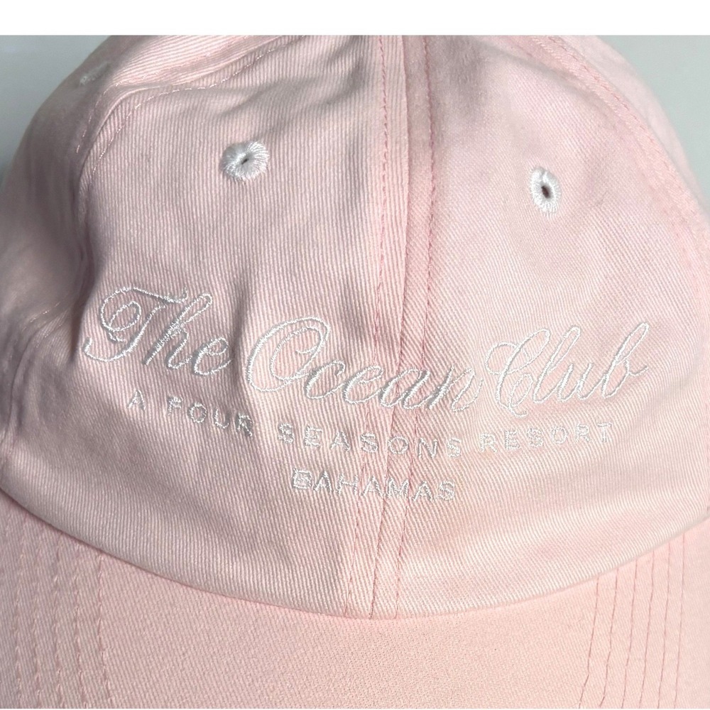 The Ocean Club Four Seasons Resort Bahamas Pink Baseball Cap Hat | OS - Picture 3 of 8